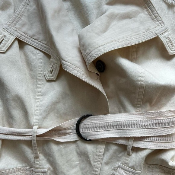 Sundance by Anthropologie 100% Cotton All Natural Neutral Cream Buckle Vest - Picture 5 of 7